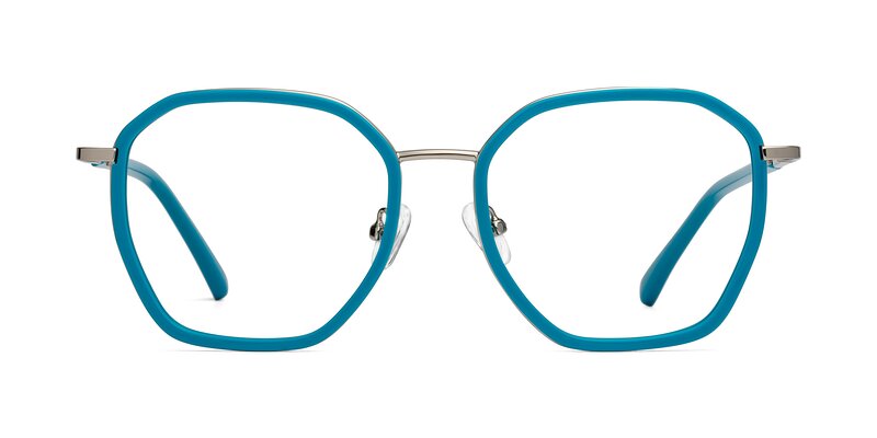 Fammily - Teal / Silver Eyeglasses