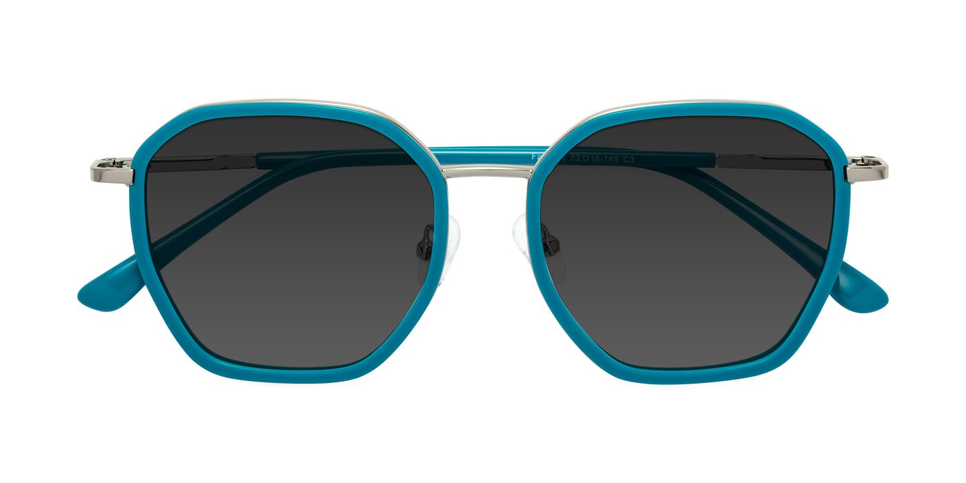 Fammily - Teal / Silver Tinted Sunglasses