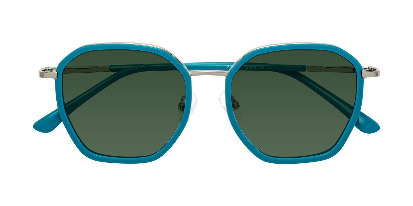 Fammily - Teal / Silver Tinted Sunglasses