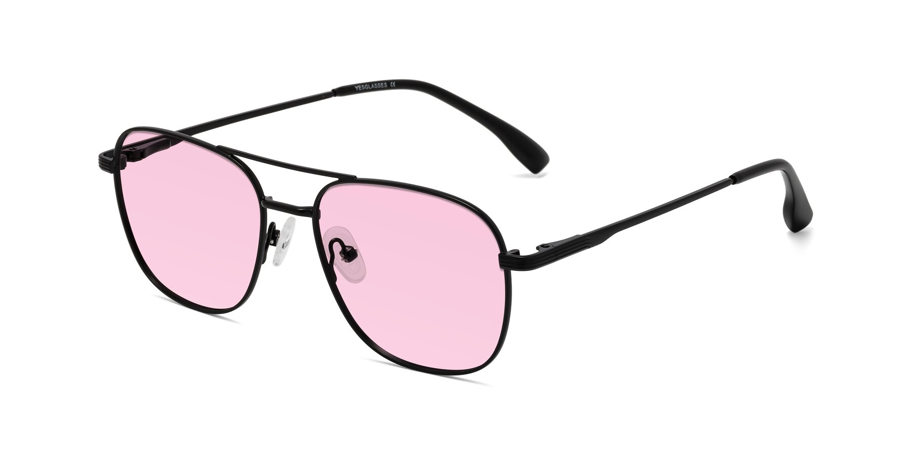 Angle of Summer in Black with Light Pink Tinted Lenses