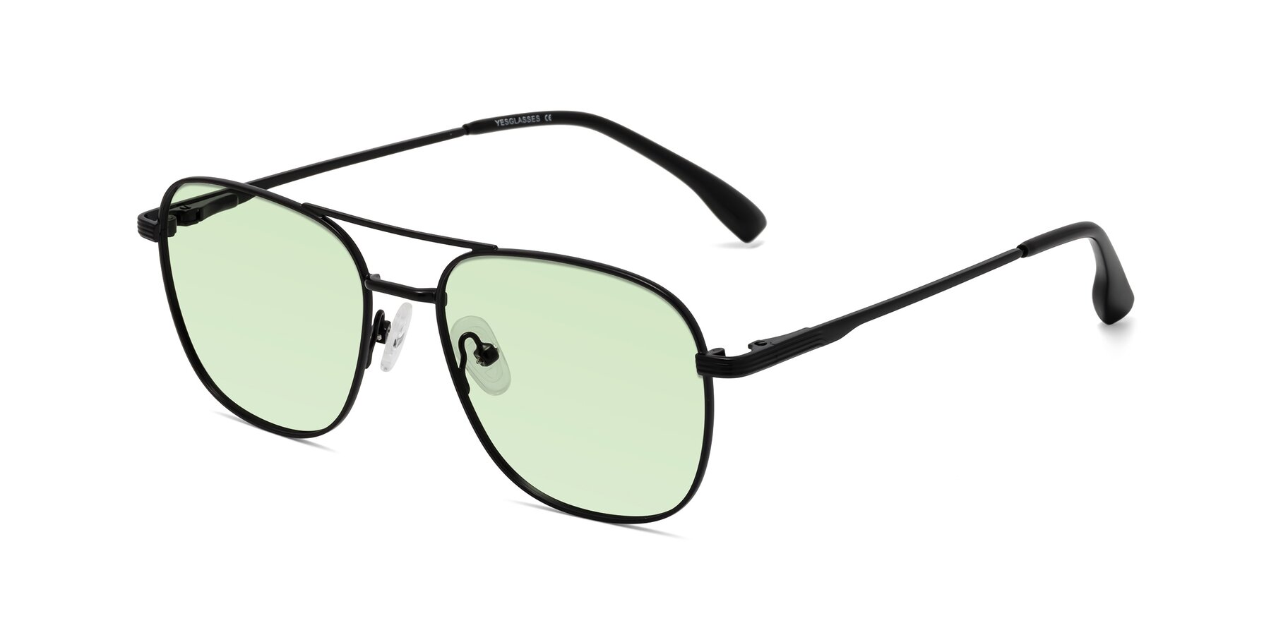 Angle of Summer in Black with Light Green Tinted Lenses