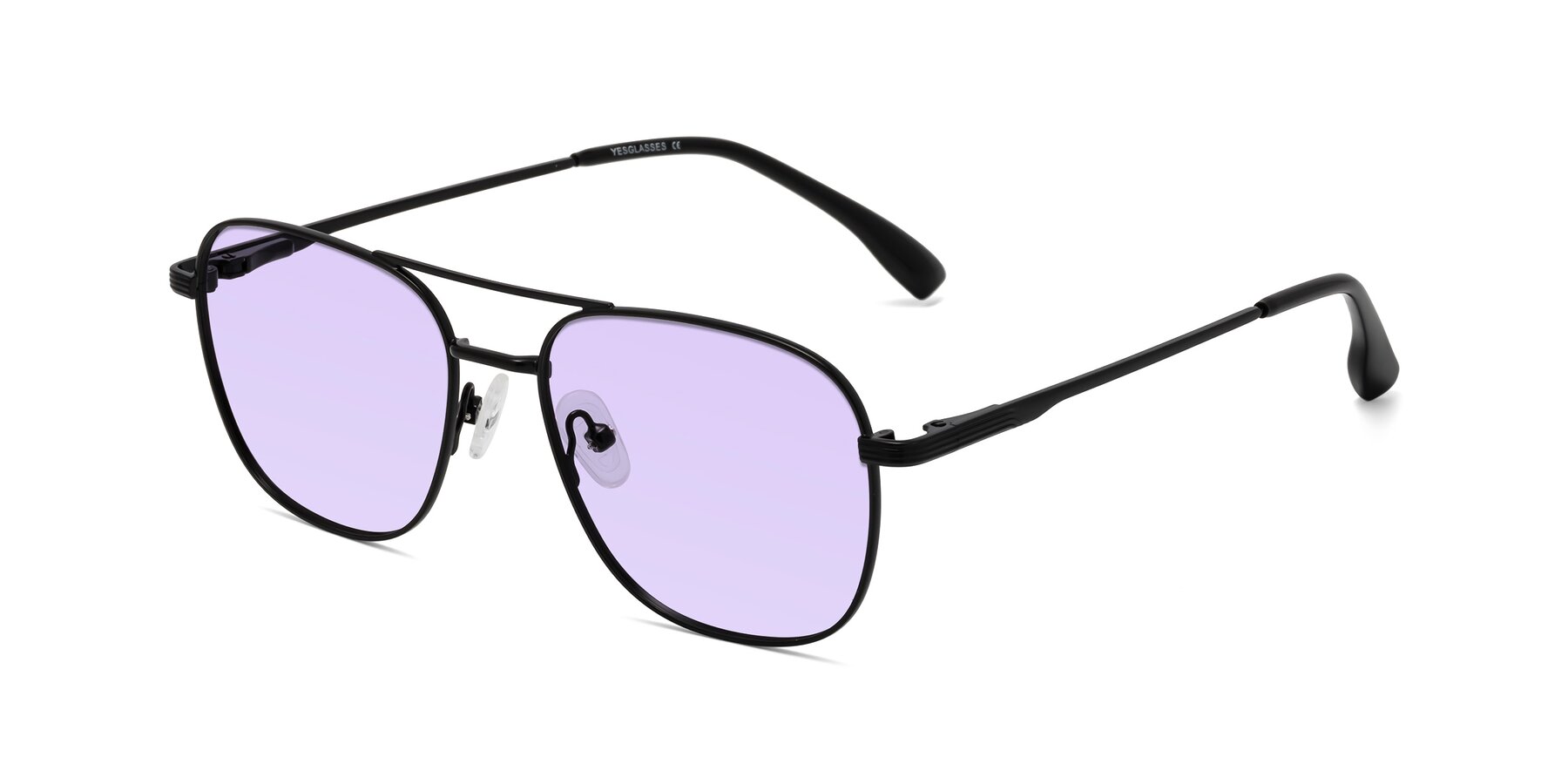 Angle of Summer in Black with Light Purple Tinted Lenses