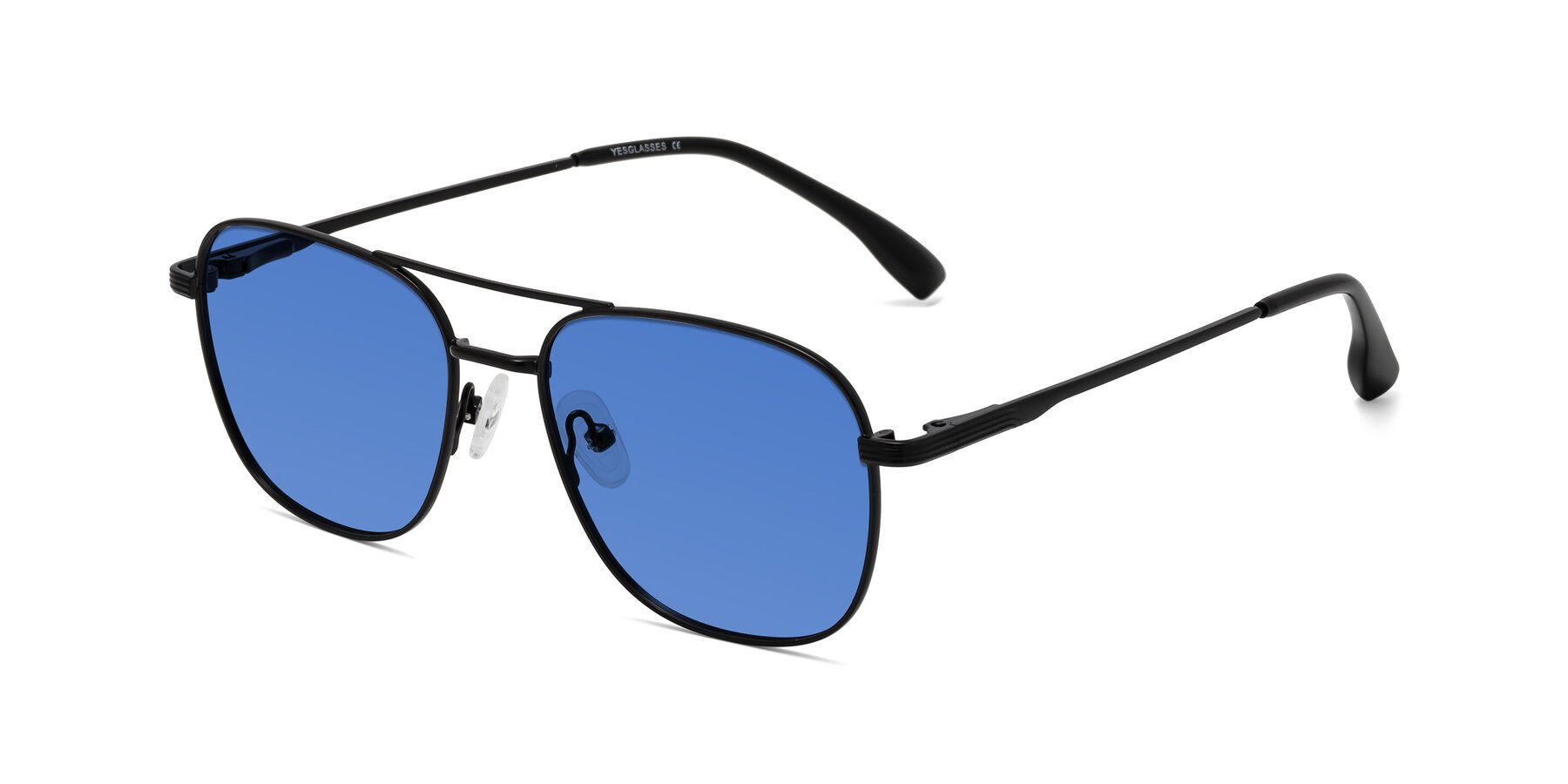 Angle of Summer in Black with Blue Tinted Lenses