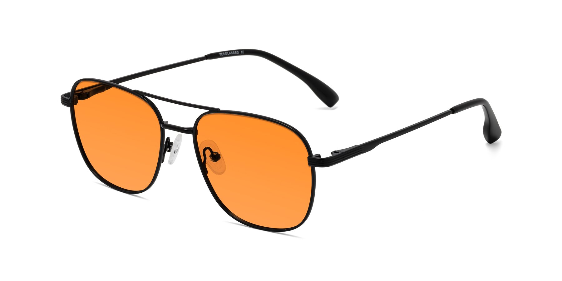 Angle of Summer in Black with Orange Tinted Lenses