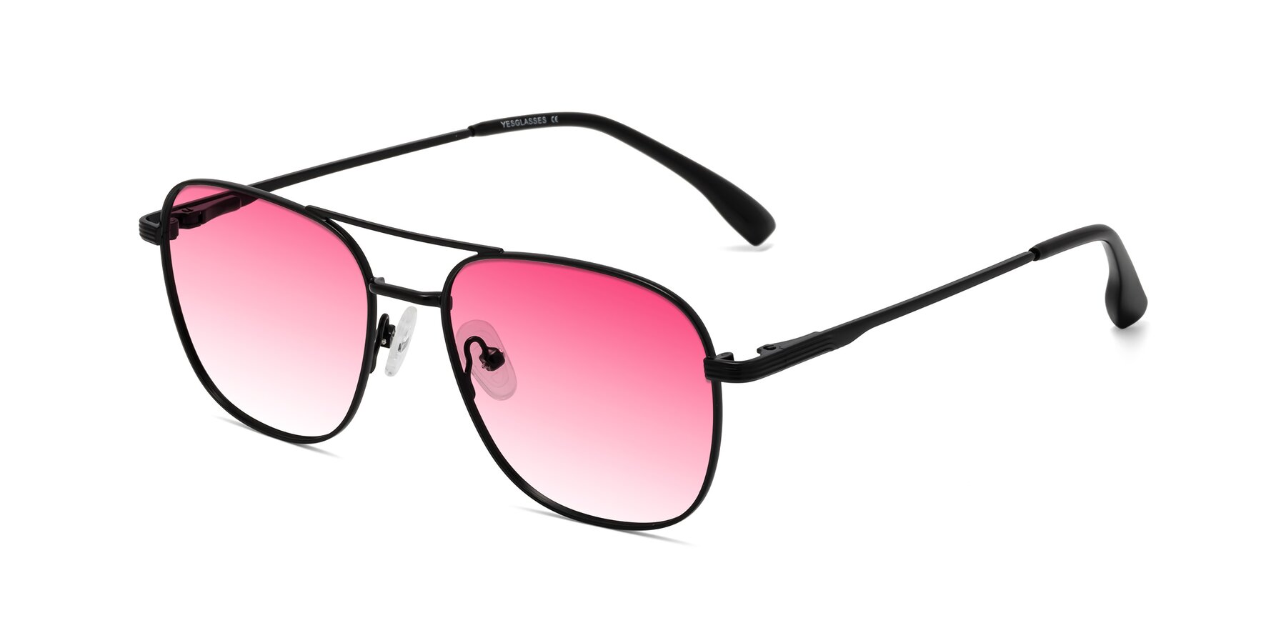 Angle of Summer in Black with Pink Gradient Lenses