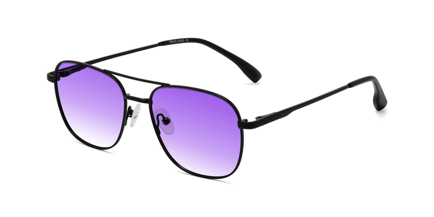 Angle of Summer in Black with Purple Gradient Lenses