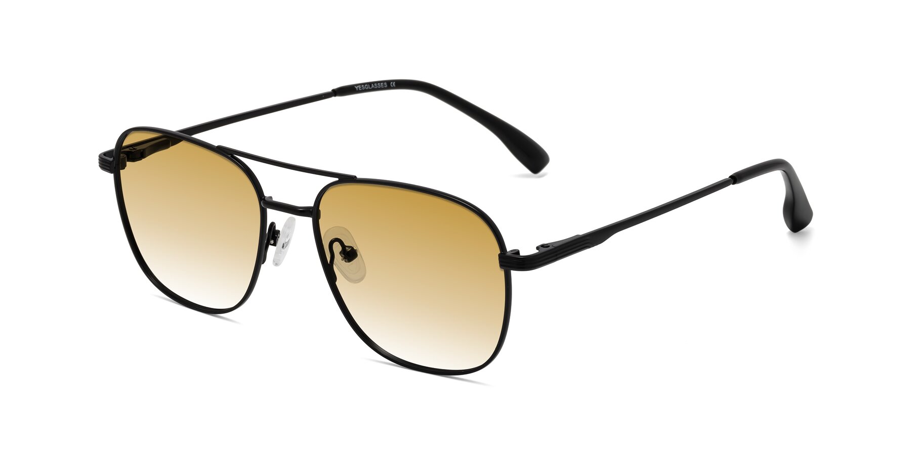 Angle of Summer in Black with Champagne Gradient Lenses