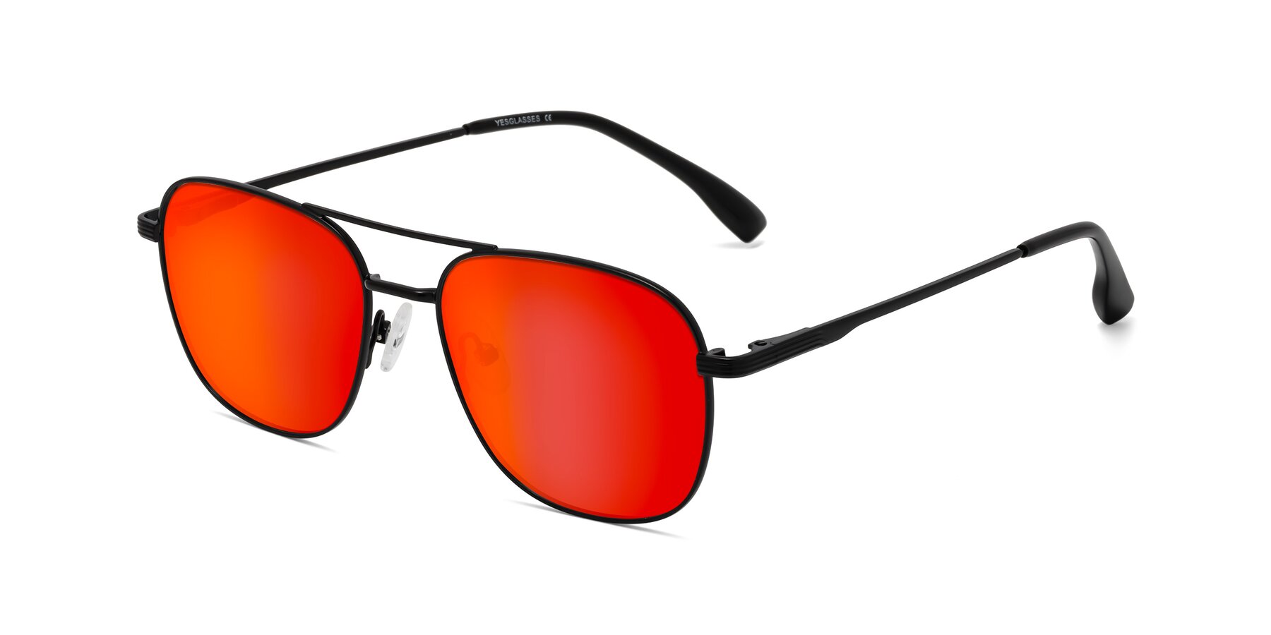 Angle of Summer in Black with Red Gold Mirrored Lenses