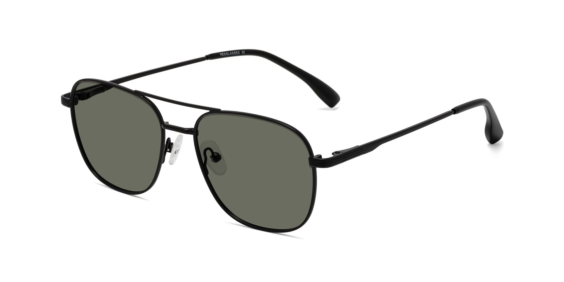 Angle of Summer in Black with Gray Polarized Lenses