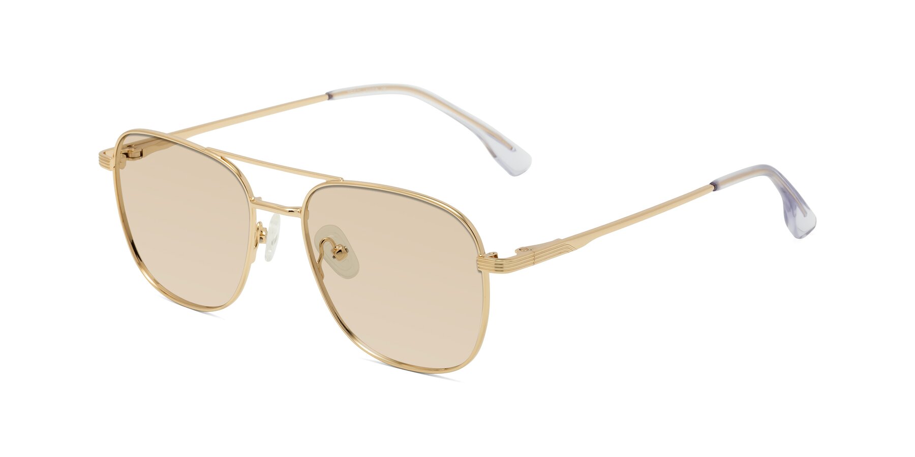 Angle of Summer in Gold with Light Brown Tinted Lenses