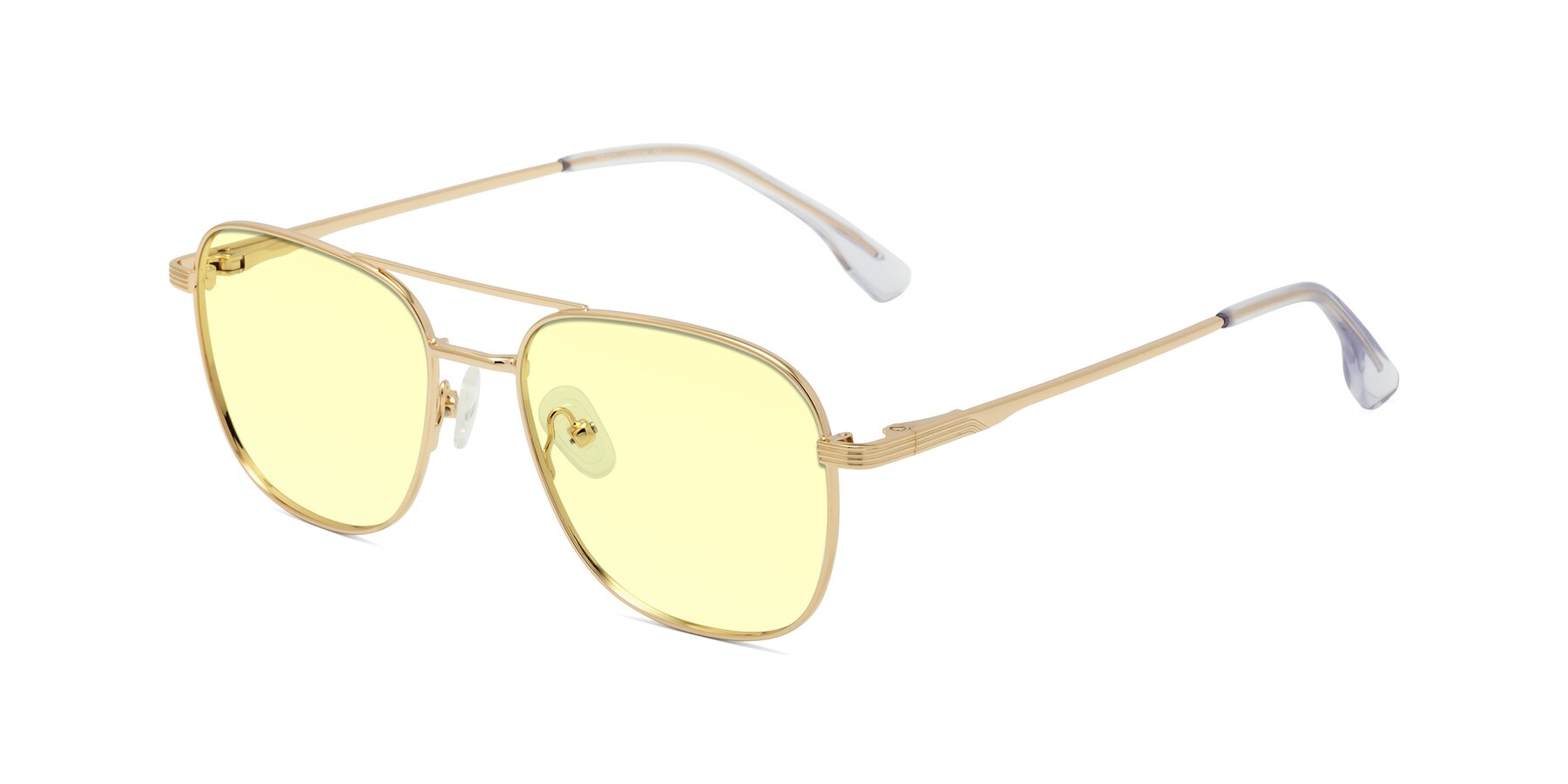 Angle of Summer in Gold with Light Yellow Tinted Lenses