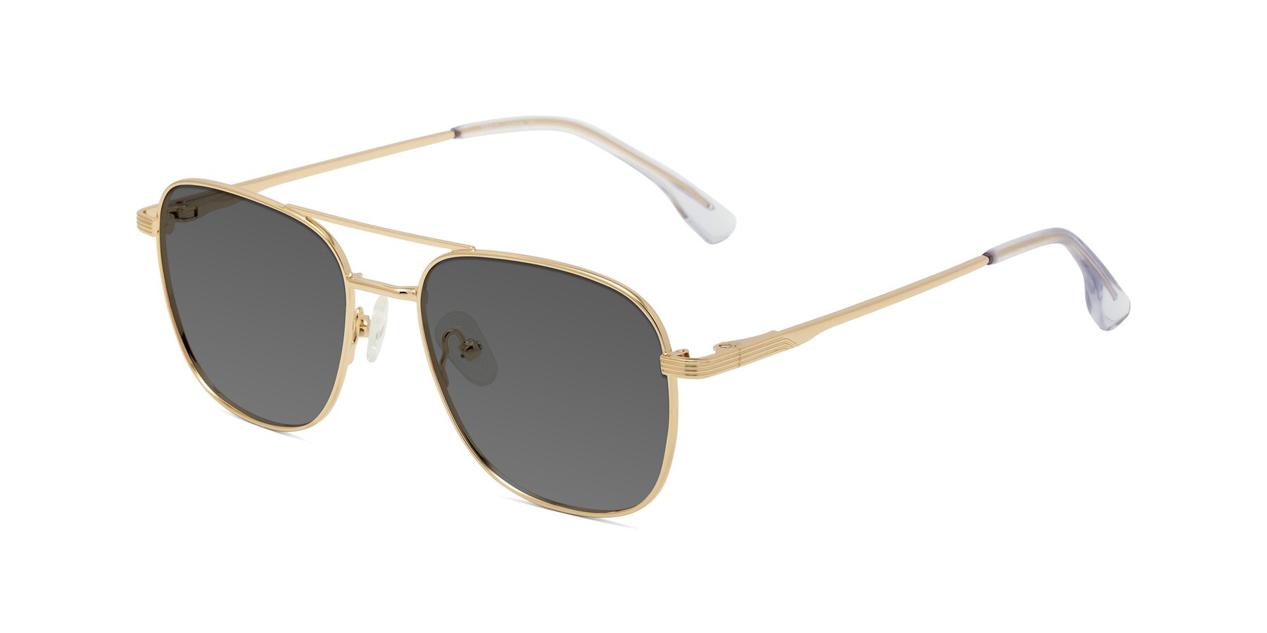 Angle of Summer in Gold with Medium Gray Tinted Lenses