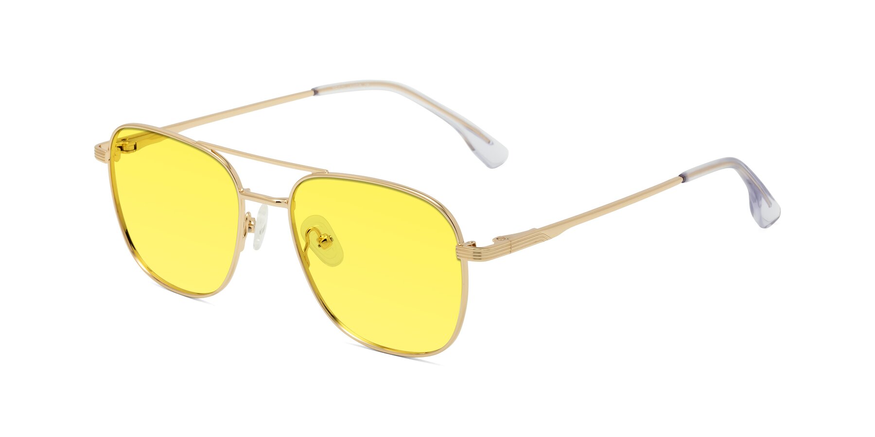 Angle of Summer in Gold with Medium Yellow Tinted Lenses