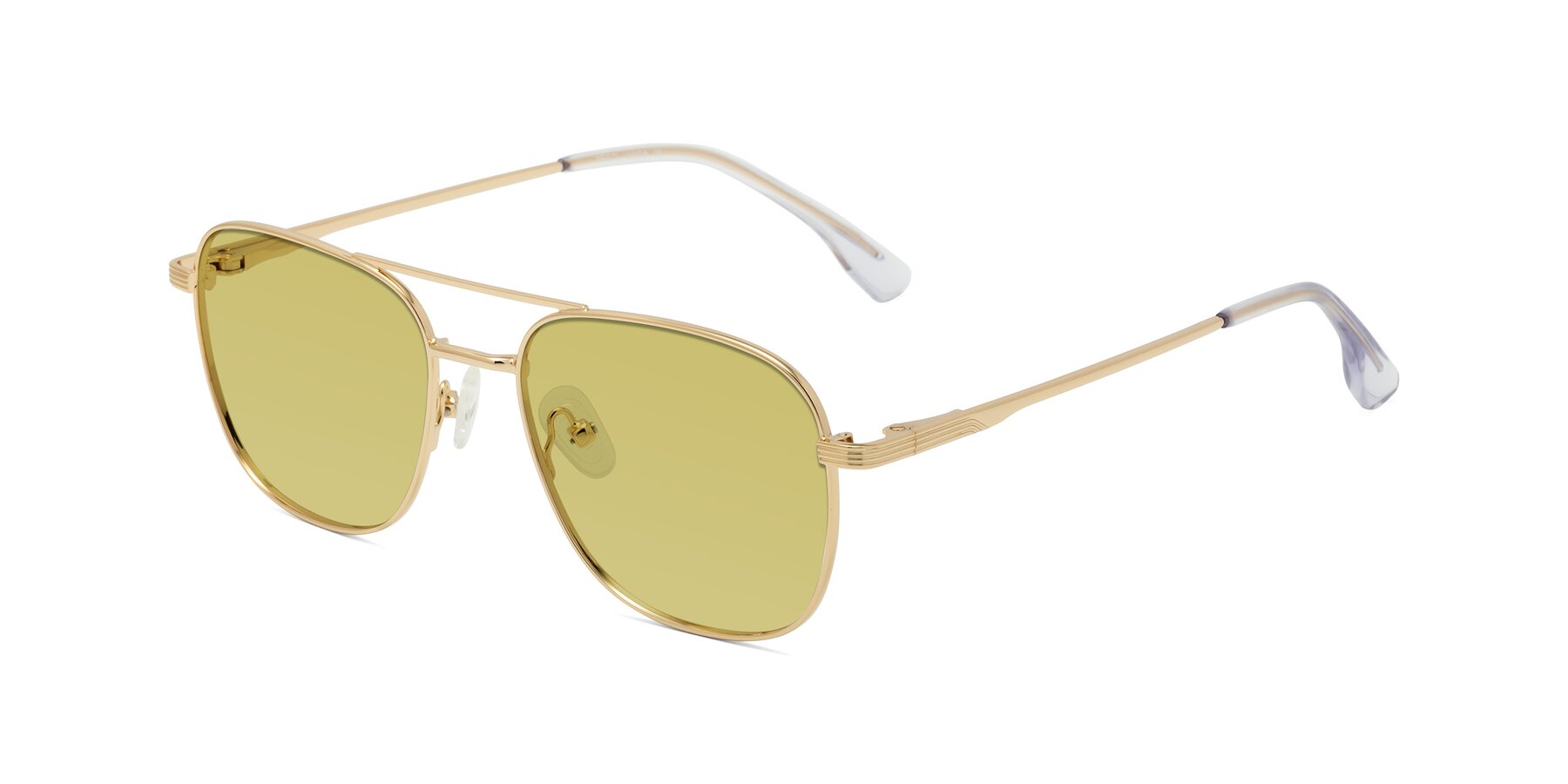 Angle of Summer in Gold with Medium Champagne Tinted Lenses