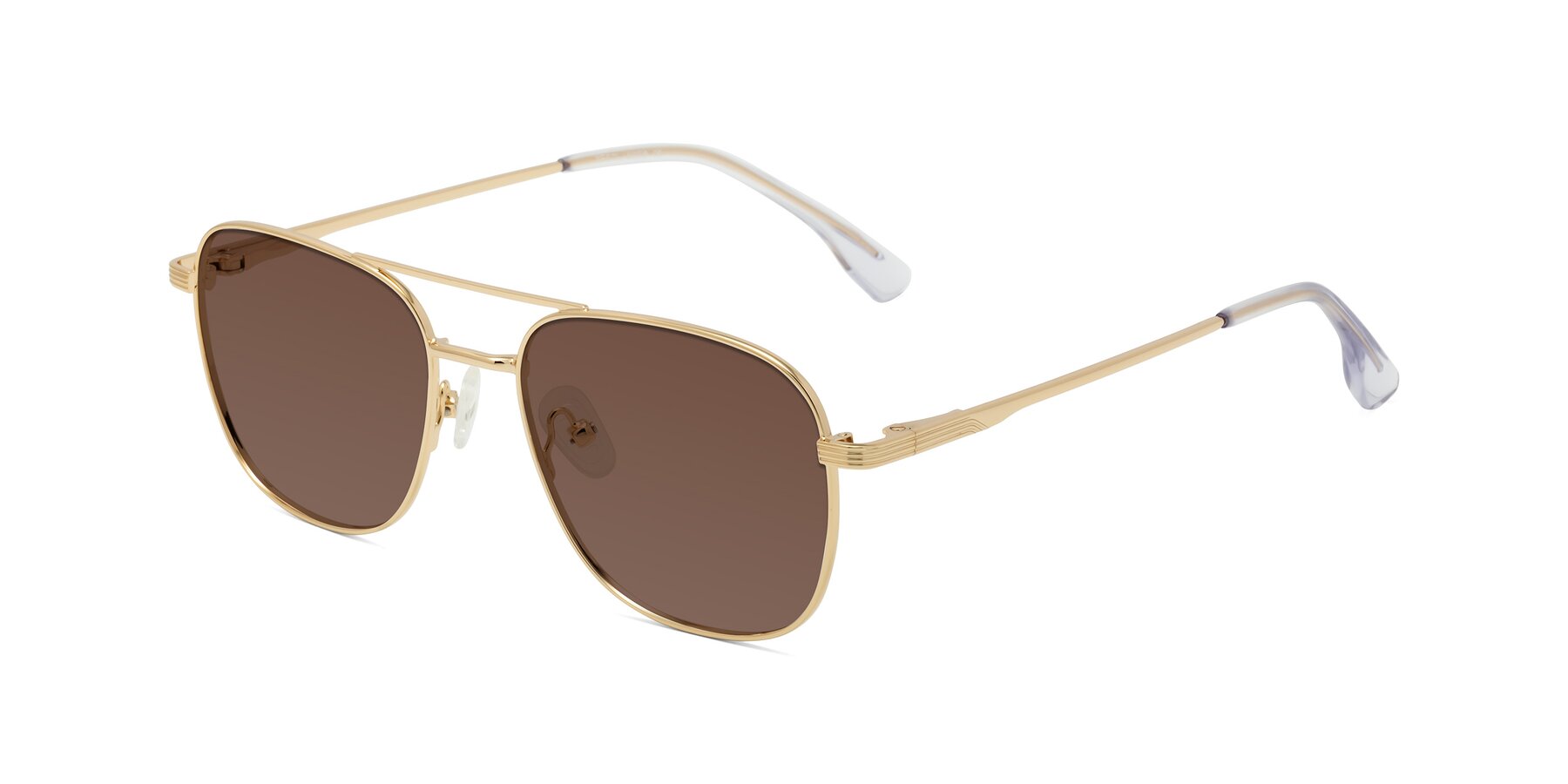 Angle of Summer in Gold with Brown Tinted Lenses