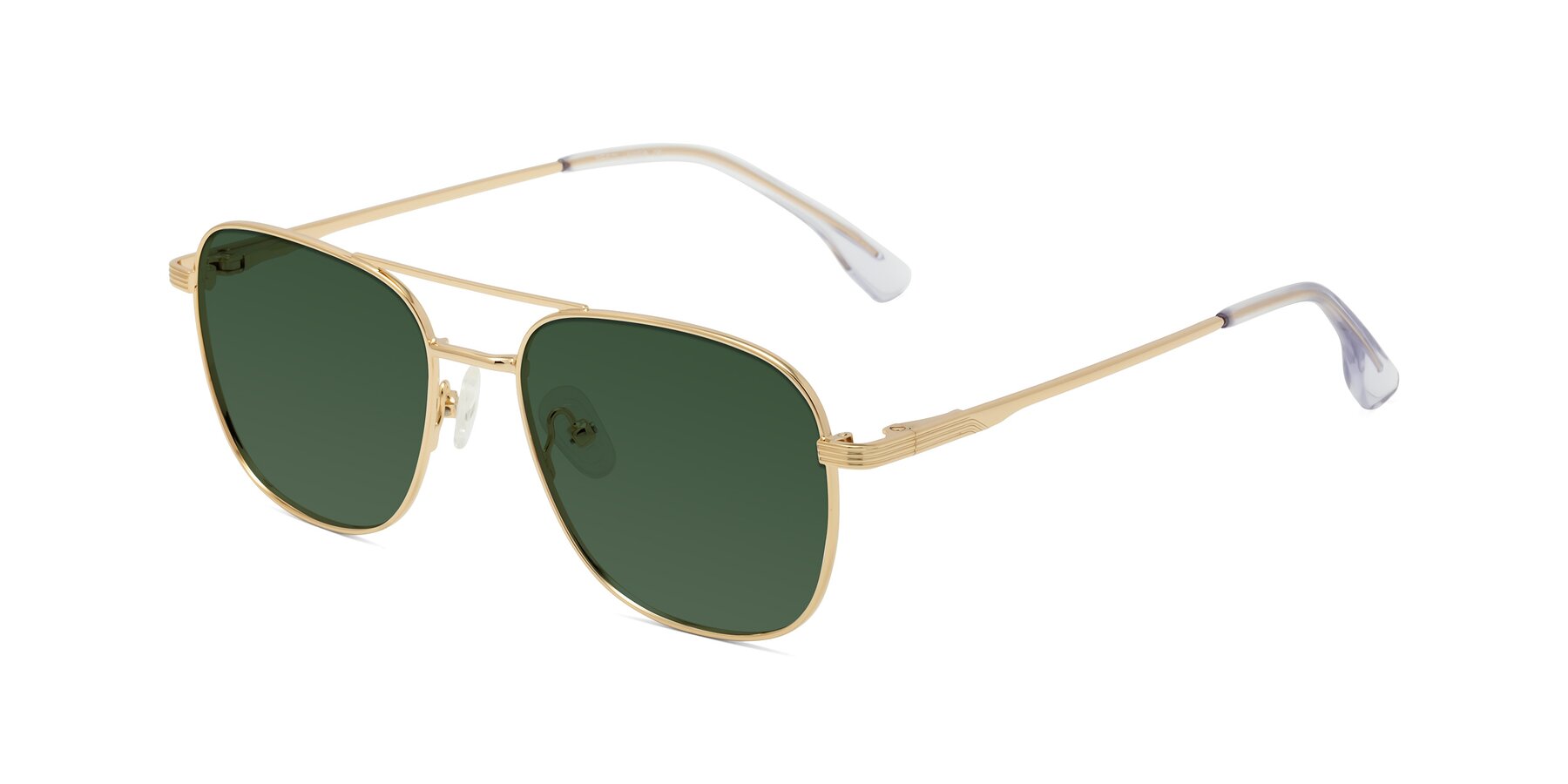 Angle of Summer in Gold with Green Tinted Lenses