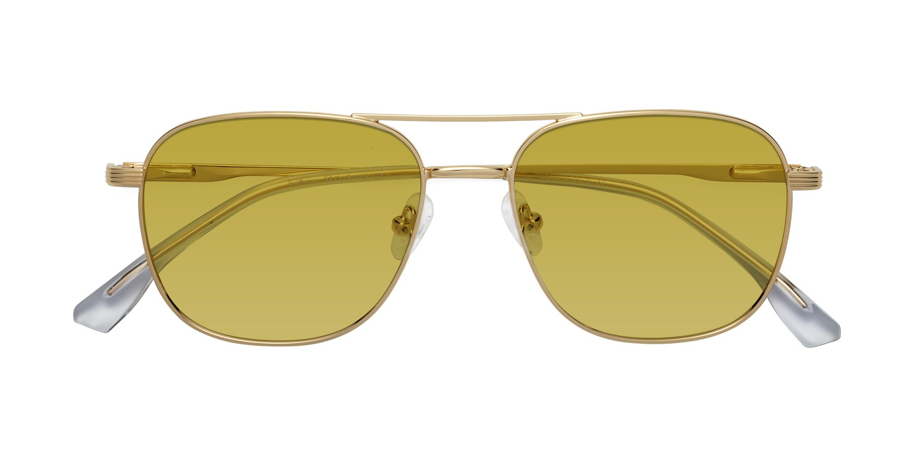 Folded Front of Summer in Gold with Champagne Tinted Lenses