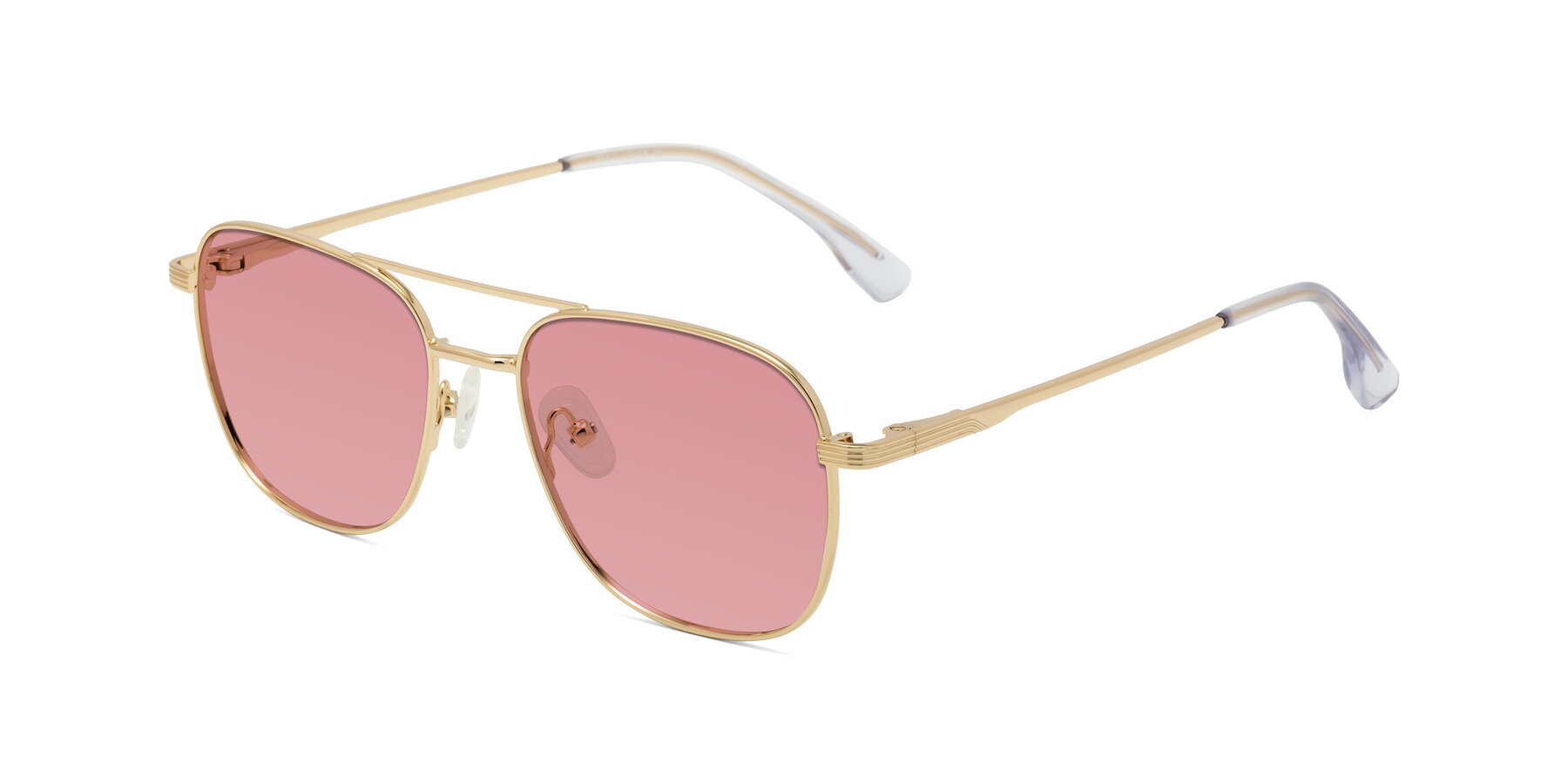 Angle of Summer in Gold with Medium Garnet Tinted Lenses