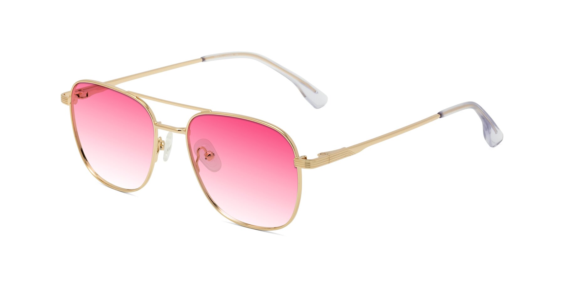 Angle of Summer in Gold with Pink Gradient Lenses