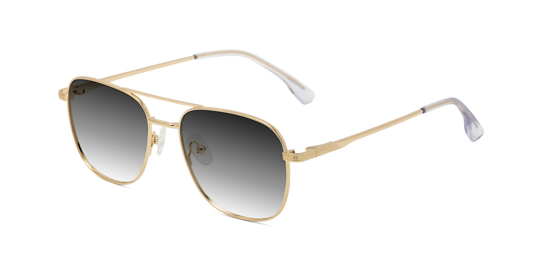 Angle of Summer in Gold with Gray Gradient Lenses