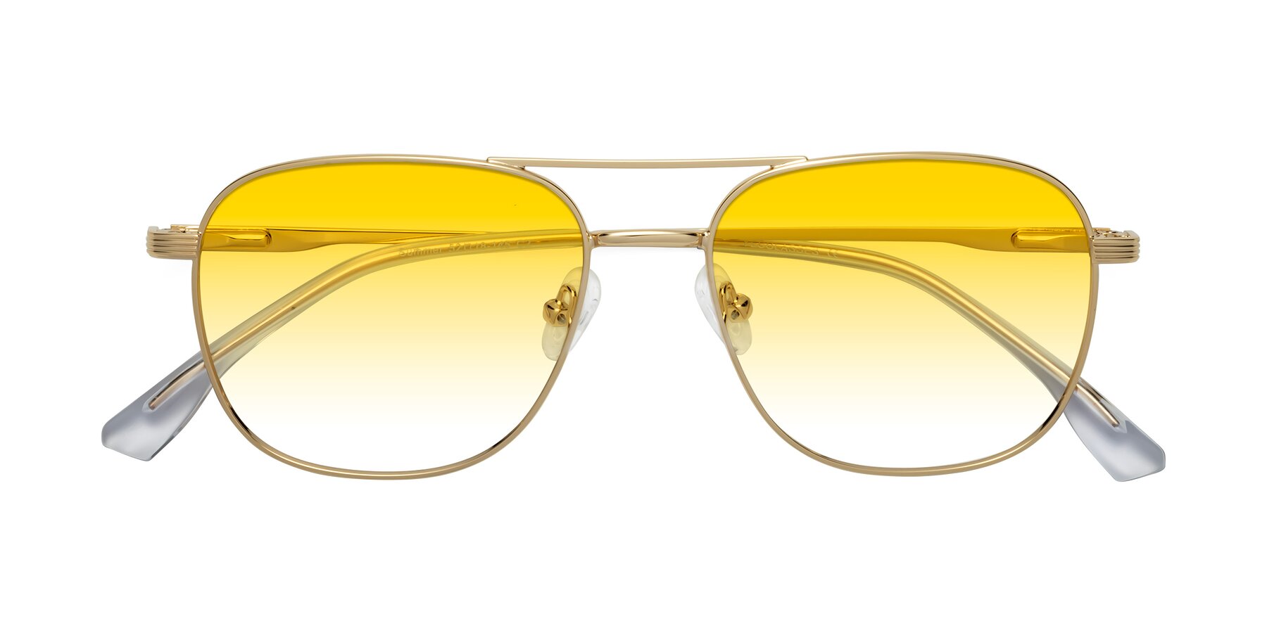 Folded Front of Summer in Gold with Yellow Gradient Lenses