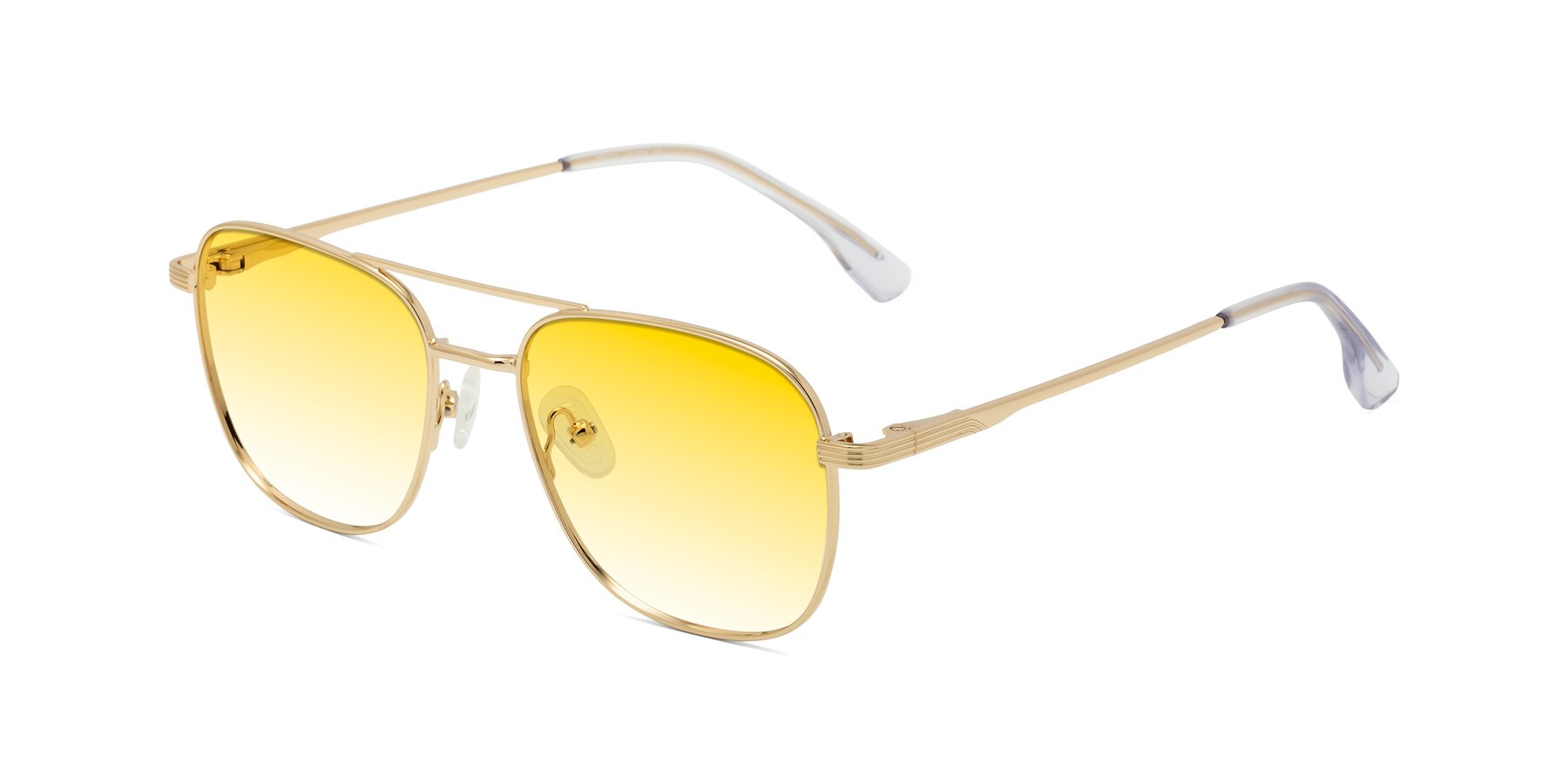 Angle of Summer in Gold with Yellow Gradient Lenses