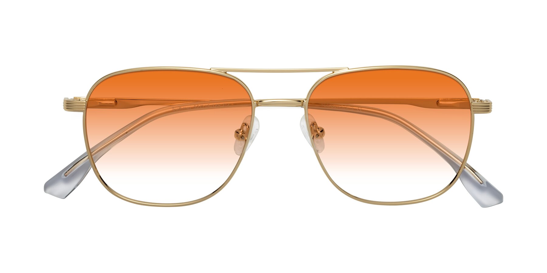 Folded Front of Summer in Gold with Orange Gradient Lenses