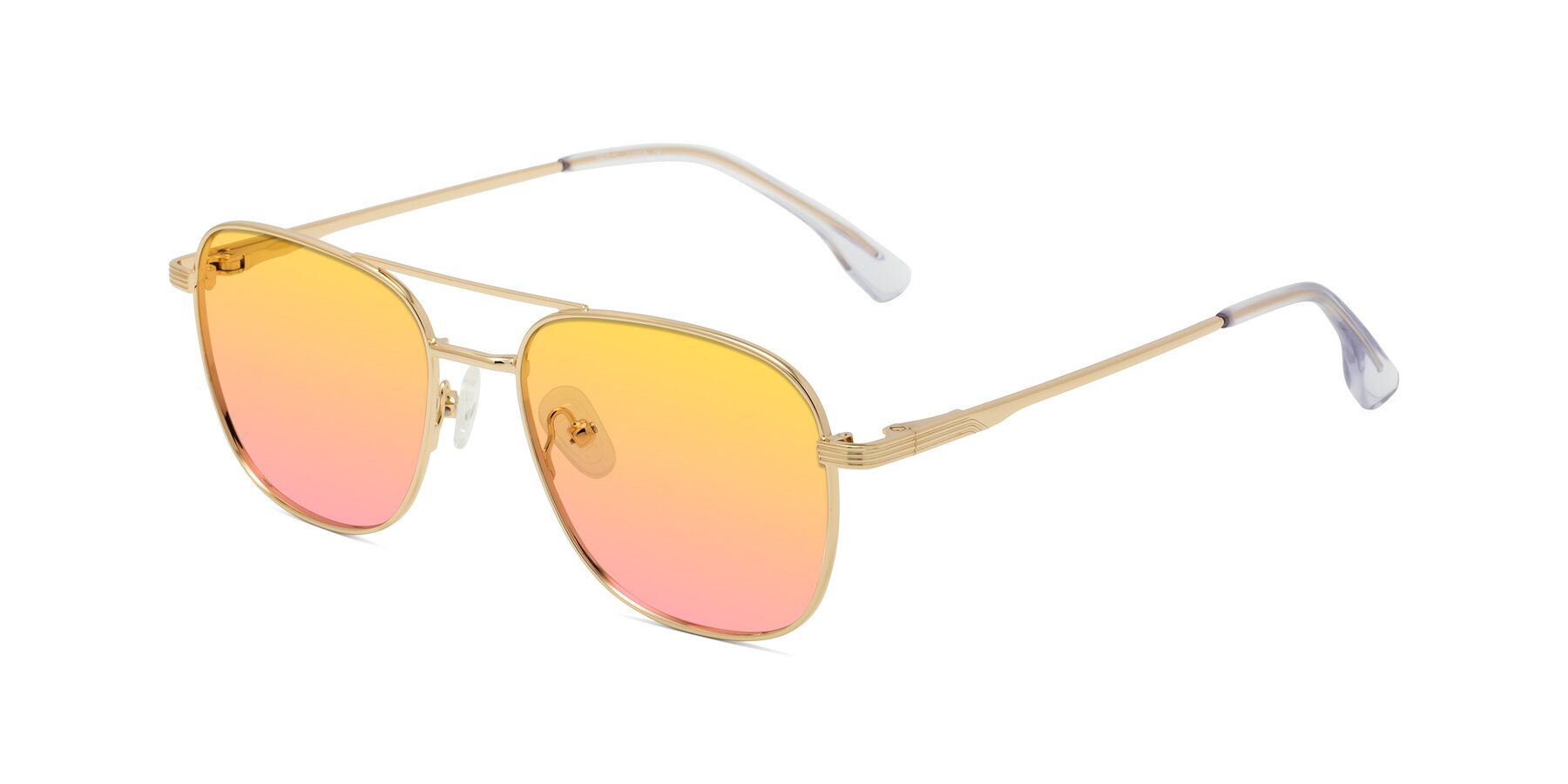 Angle of Summer in Gold with Yellow / Pink Gradient Lenses