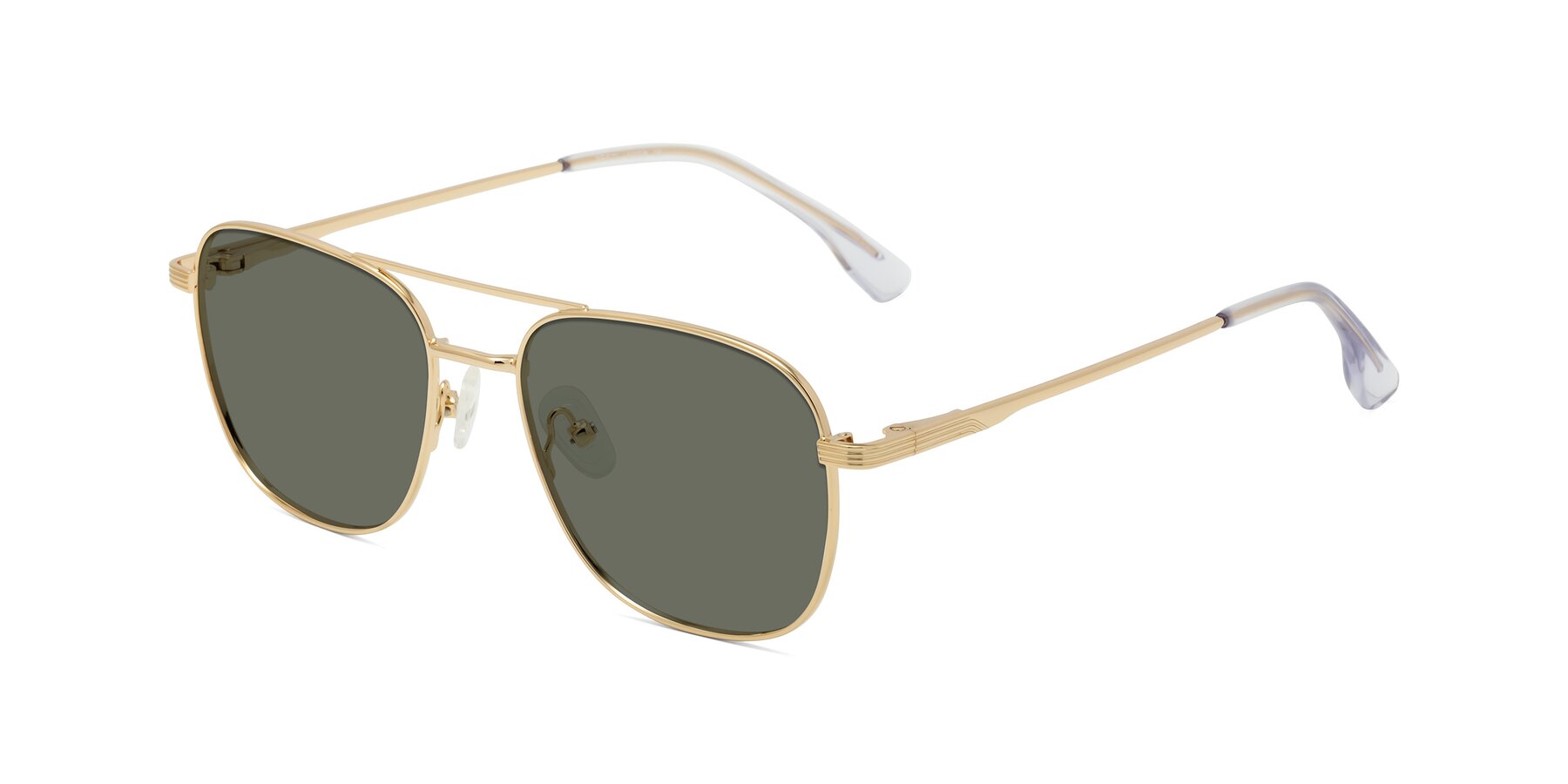 Angle of Summer in Gold with Gray Polarized Lenses