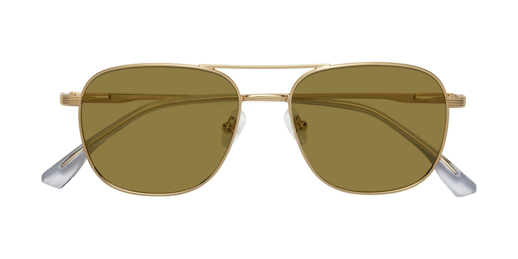 Folded Front of Summer in Gold with Brown Polarized Lenses