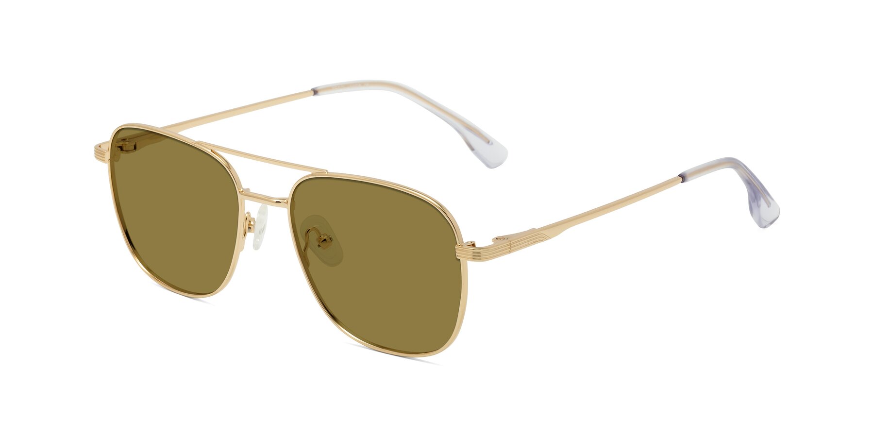 Angle of Summer in Gold with Brown Polarized Lenses