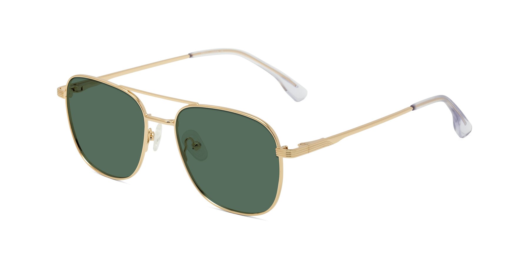 Angle of Summer in Gold with Green Polarized Lenses