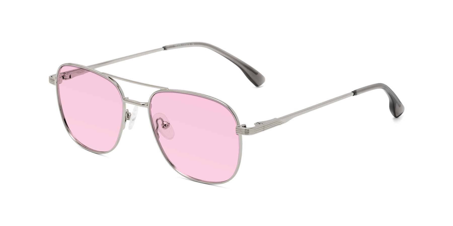 Angle of Summer in Silver with Light Pink Tinted Lenses