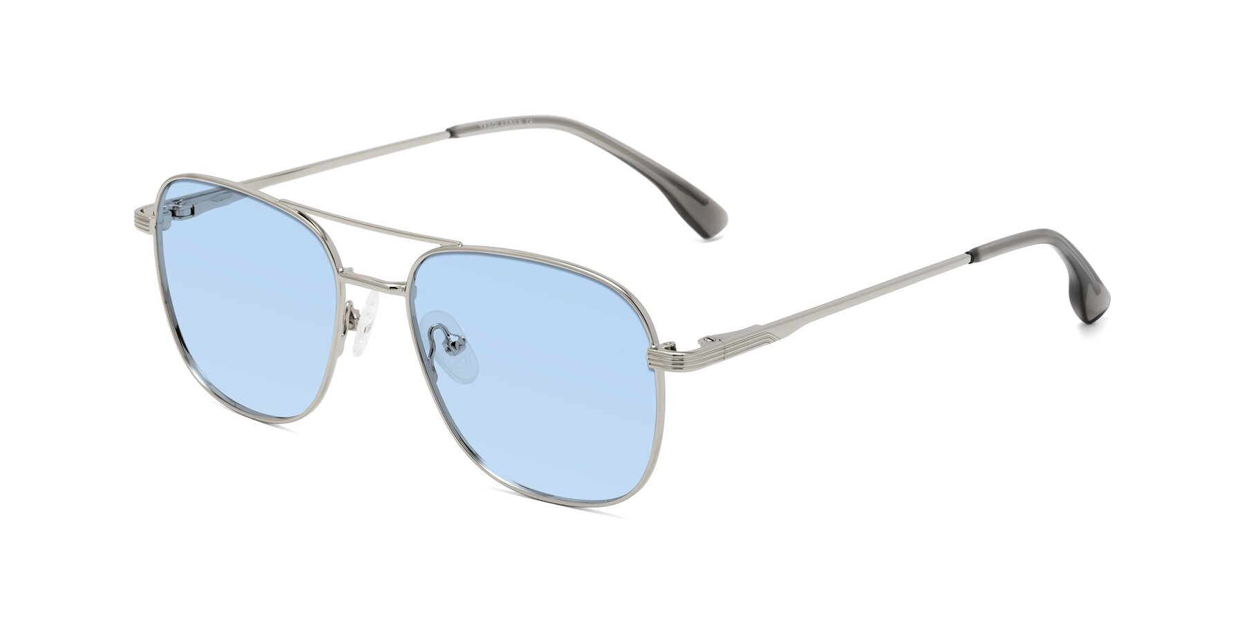 Angle of Summer in Silver with Light Blue Tinted Lenses