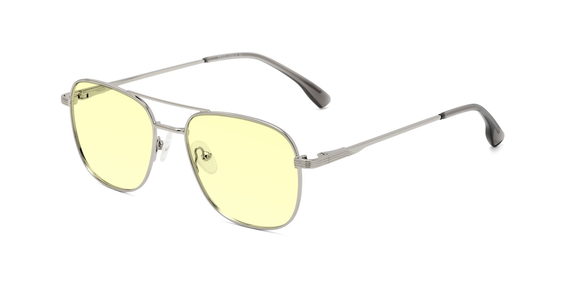 Angle of Summer in Silver with Light Yellow Tinted Lenses