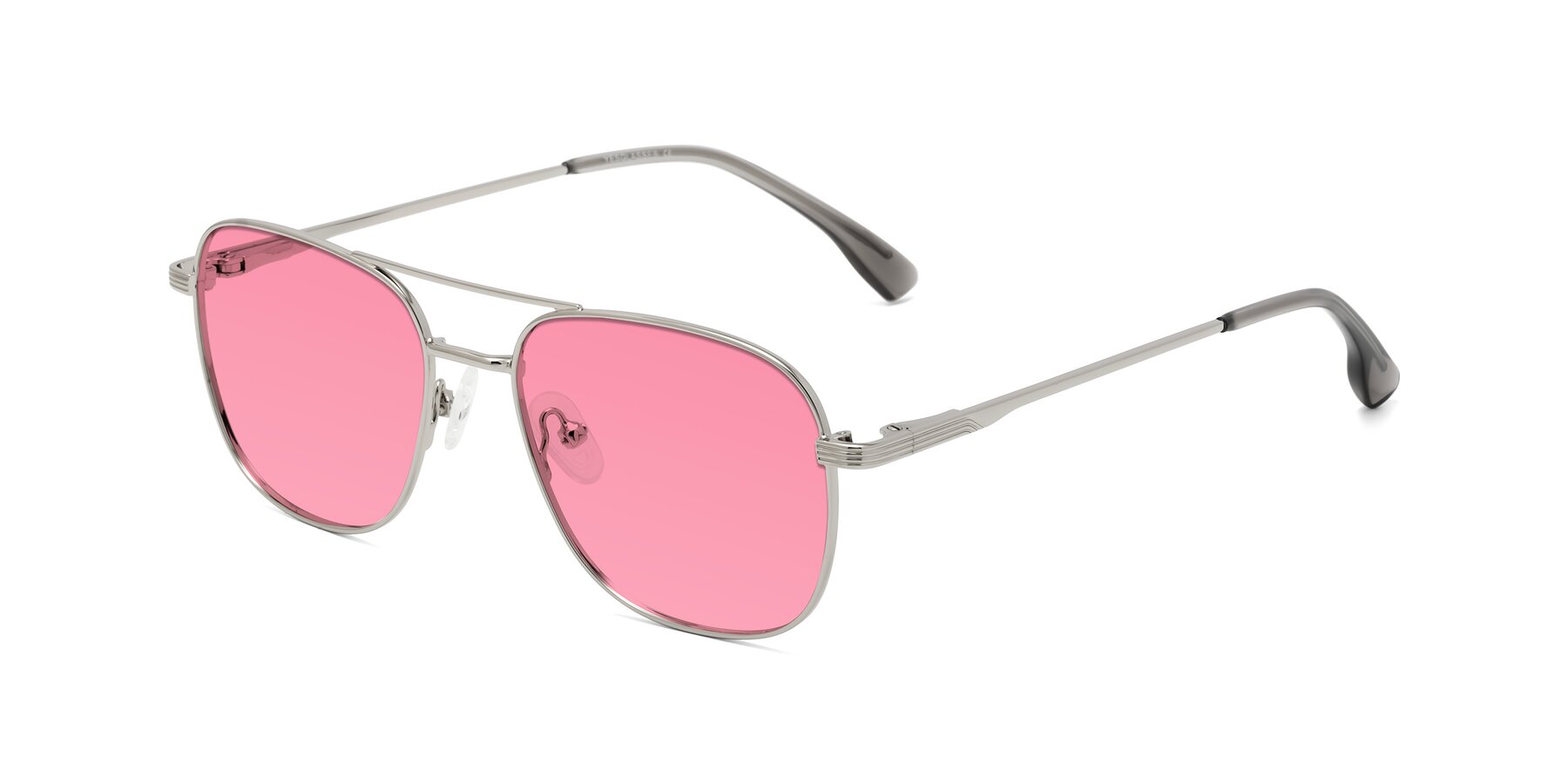 Angle of Summer in Silver with Pink Tinted Lenses