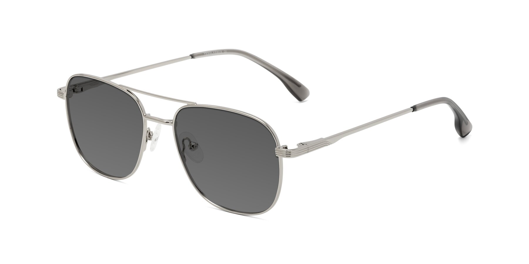 Angle of Summer in Silver with Medium Gray Tinted Lenses