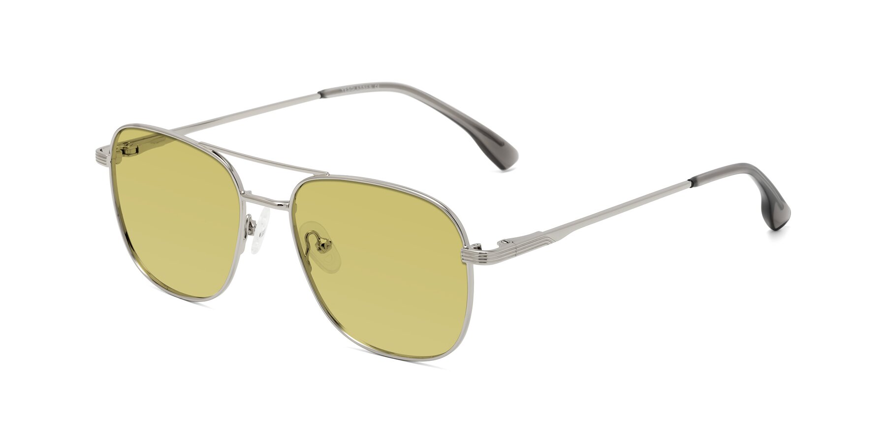 Angle of Summer in Silver with Medium Champagne Tinted Lenses