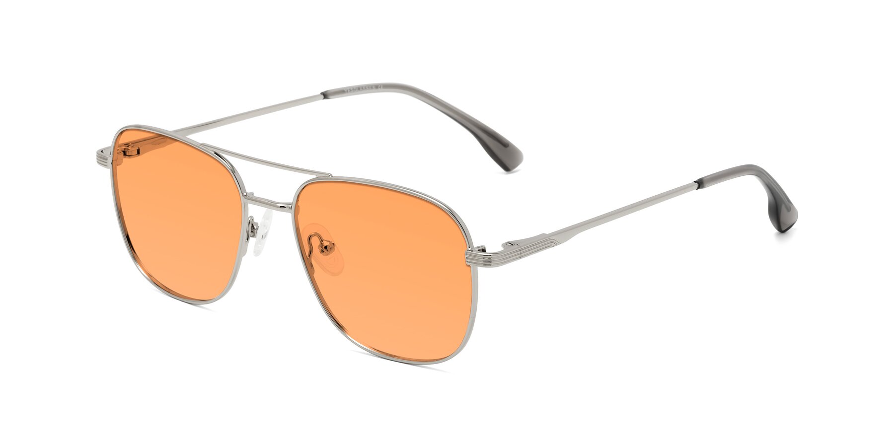 Angle of Summer in Silver with Medium Orange Tinted Lenses