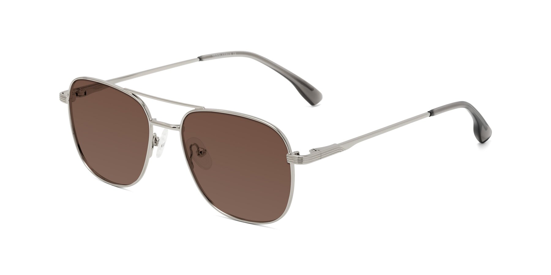 Angle of Summer in Silver with Brown Tinted Lenses