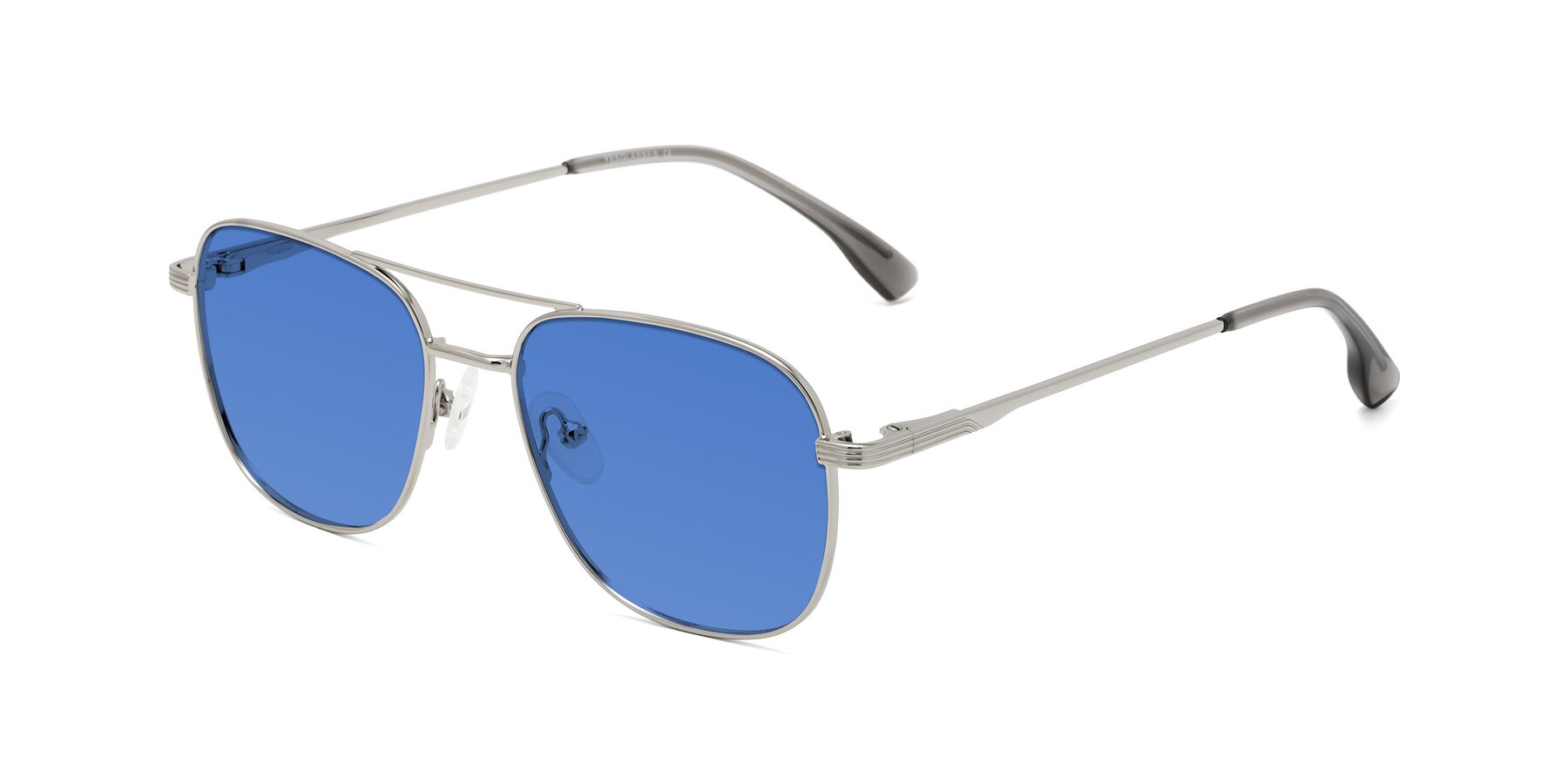 Angle of Summer in Silver with Blue Tinted Lenses