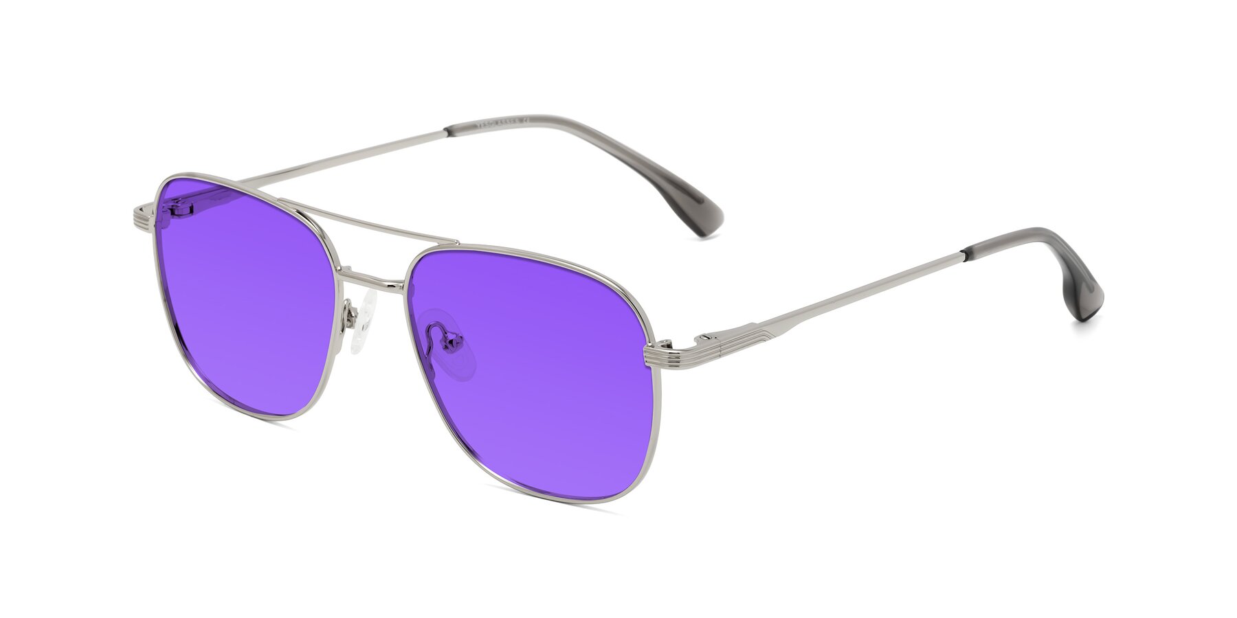 Angle of Summer in Silver with Purple Tinted Lenses