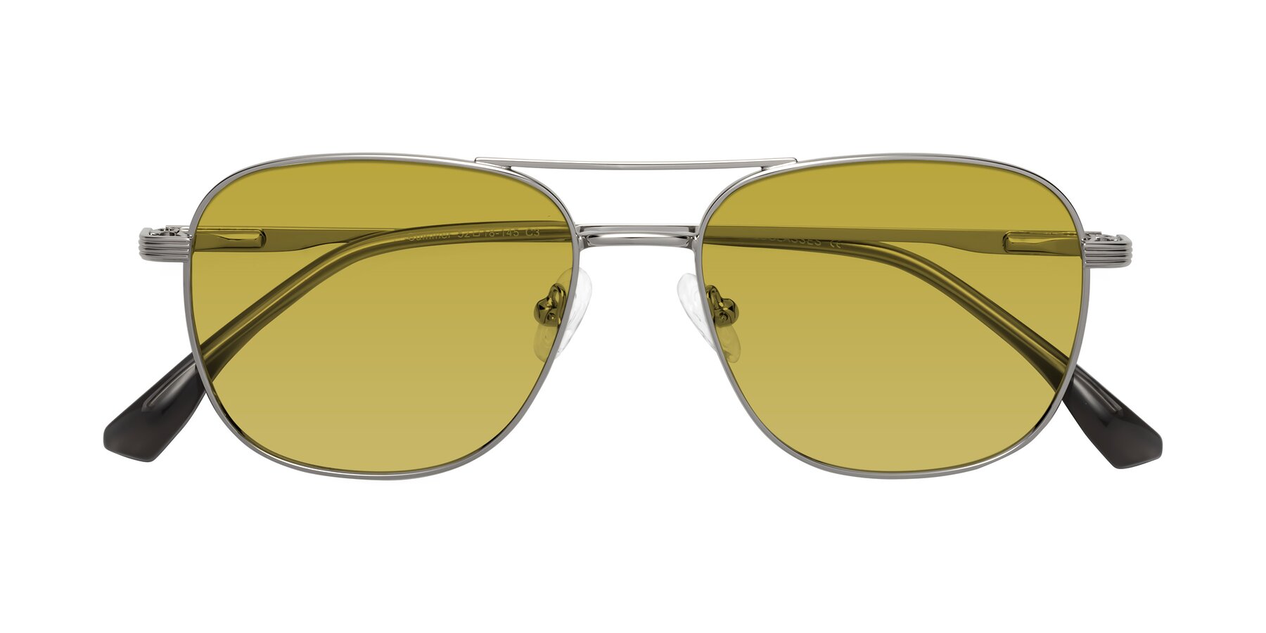 Folded Front of Summer in Silver with Champagne Tinted Lenses