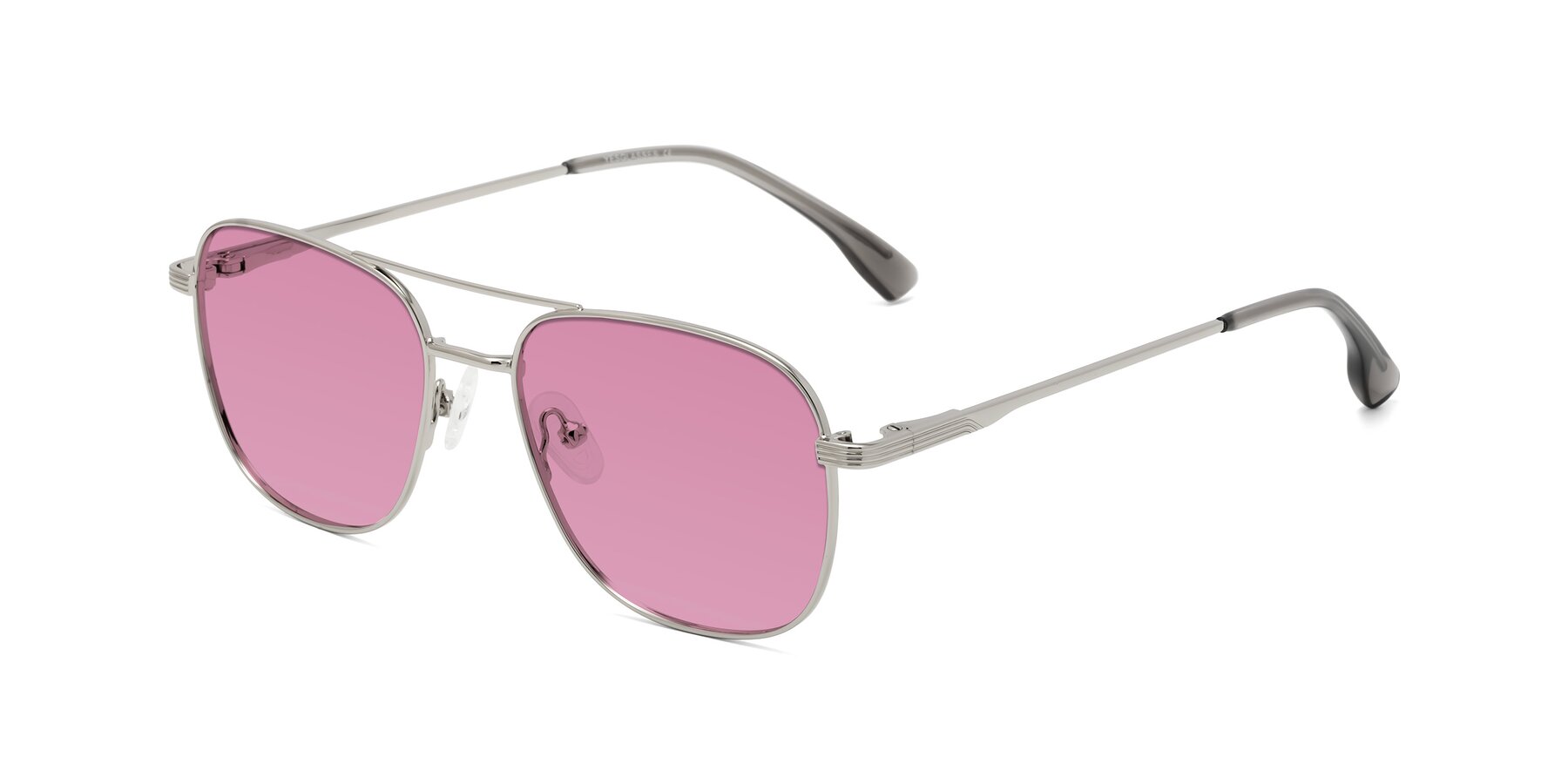 Angle of Summer in Silver with Medium Wine Tinted Lenses