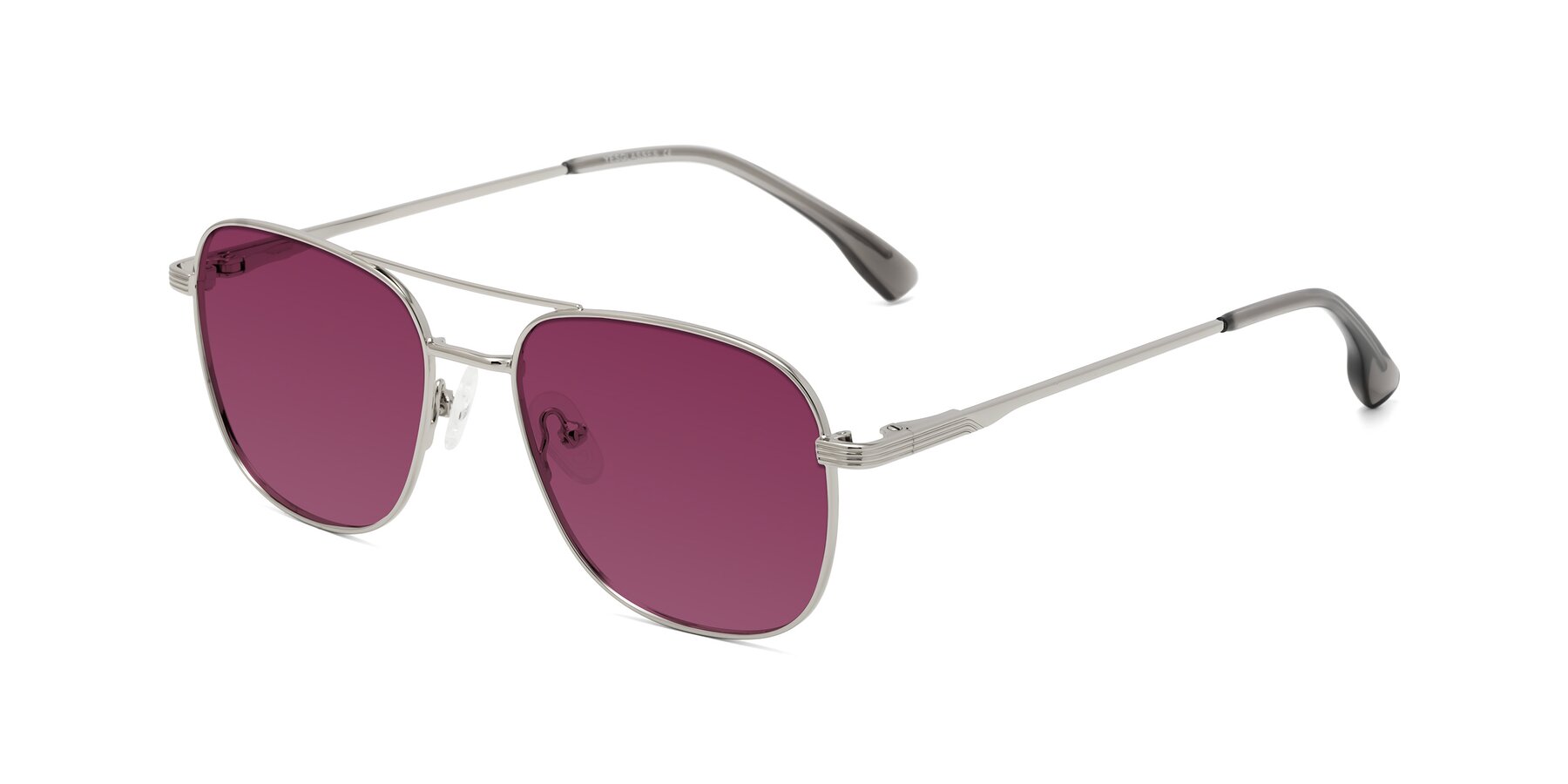 Angle of Summer in Silver with Wine Tinted Lenses