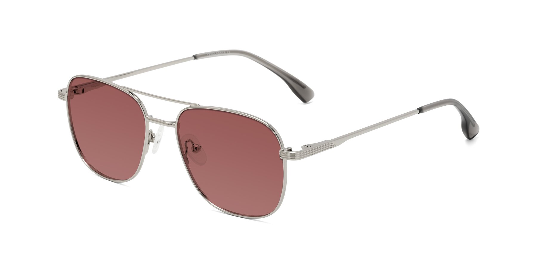 Angle of Summer in Silver with Garnet Tinted Lenses