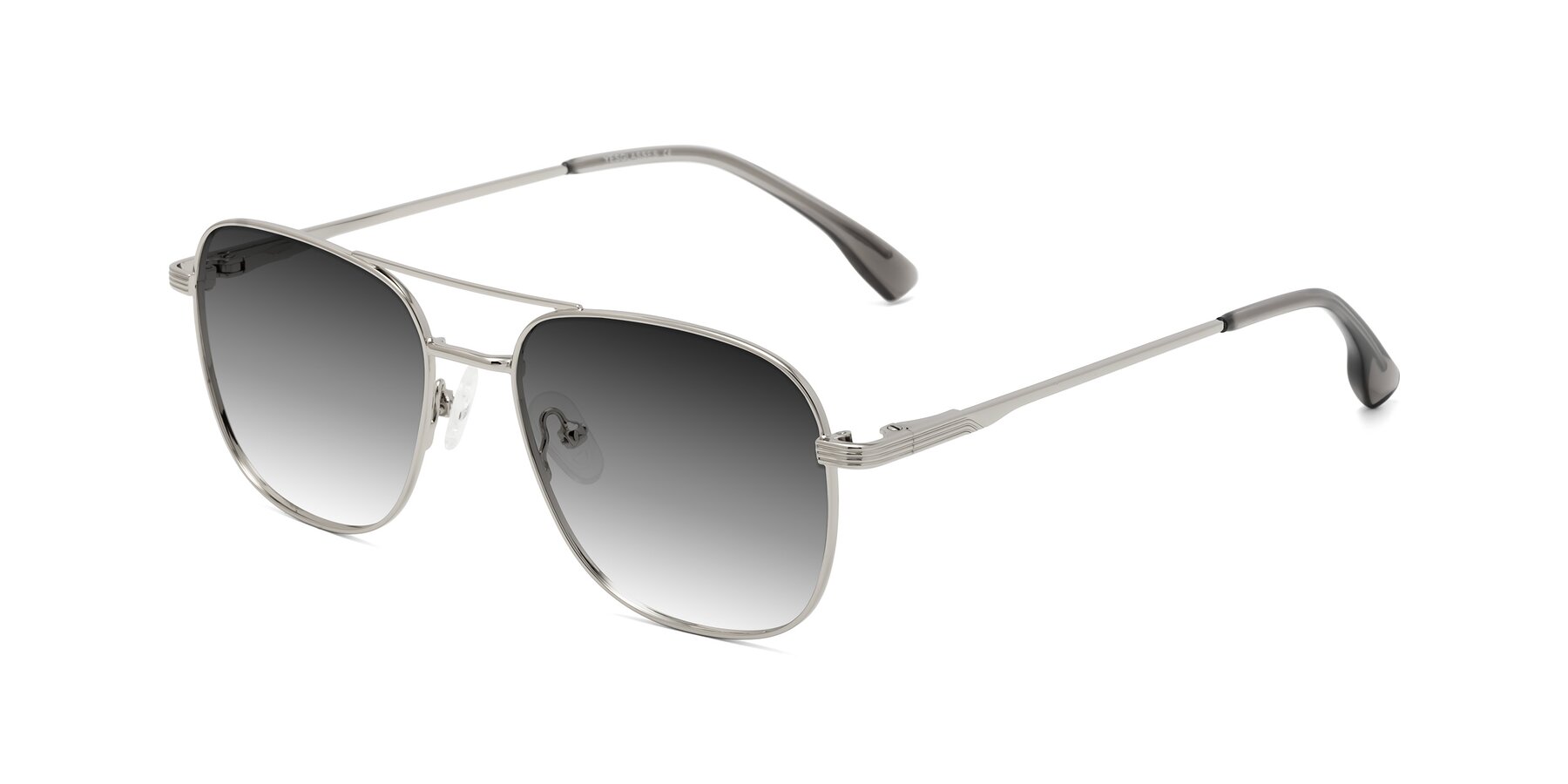 Angle of Summer in Silver with Gray Gradient Lenses