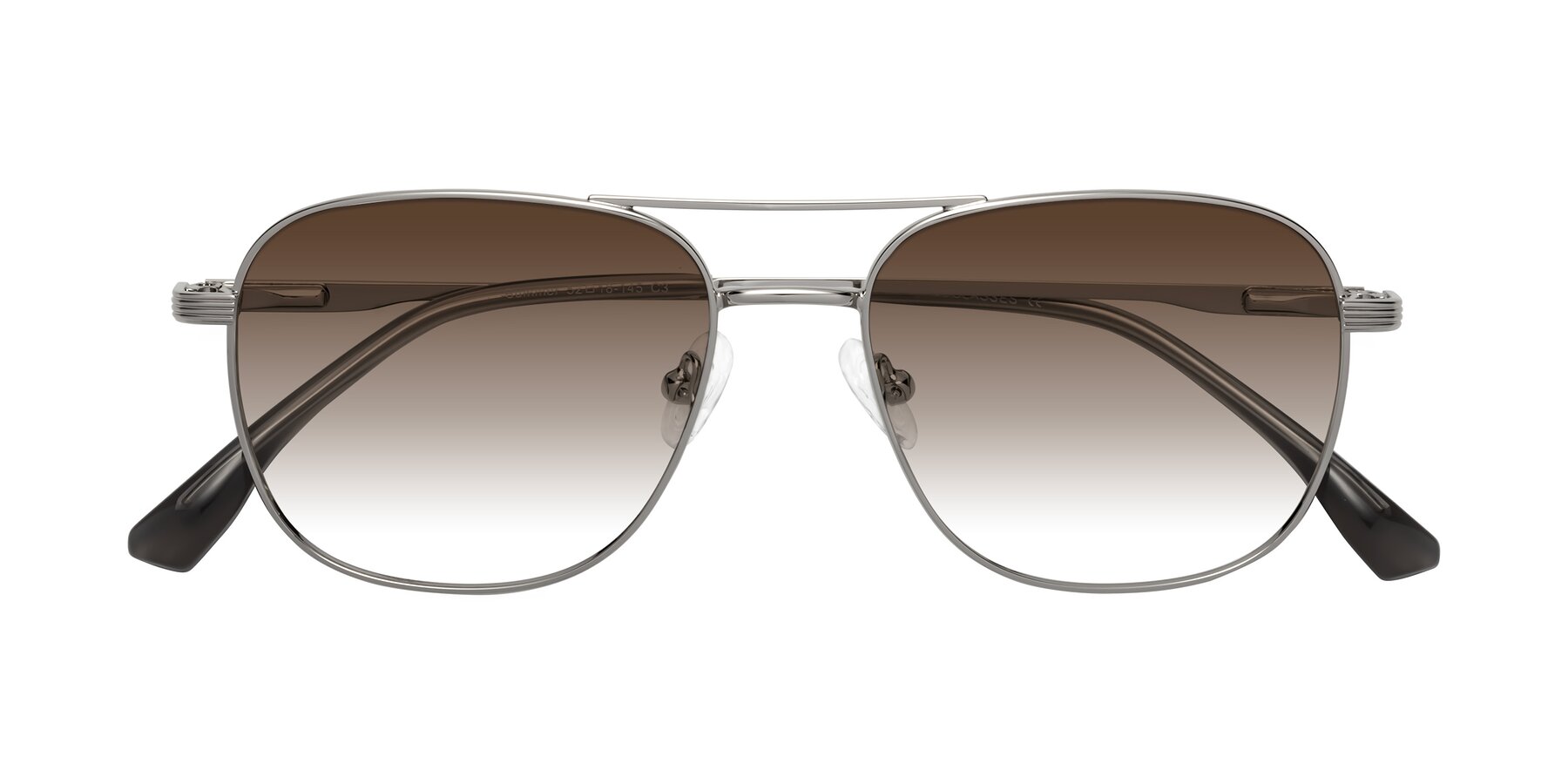 Folded Front of Summer in Silver with Brown Gradient Lenses