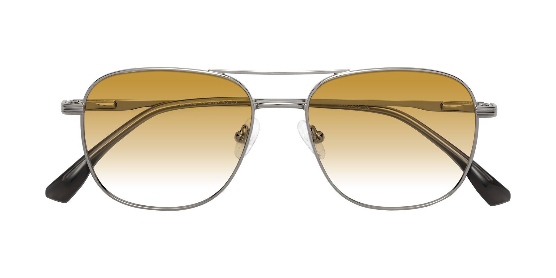 Folded Front of Summer in Silver with Champagne Gradient Lenses