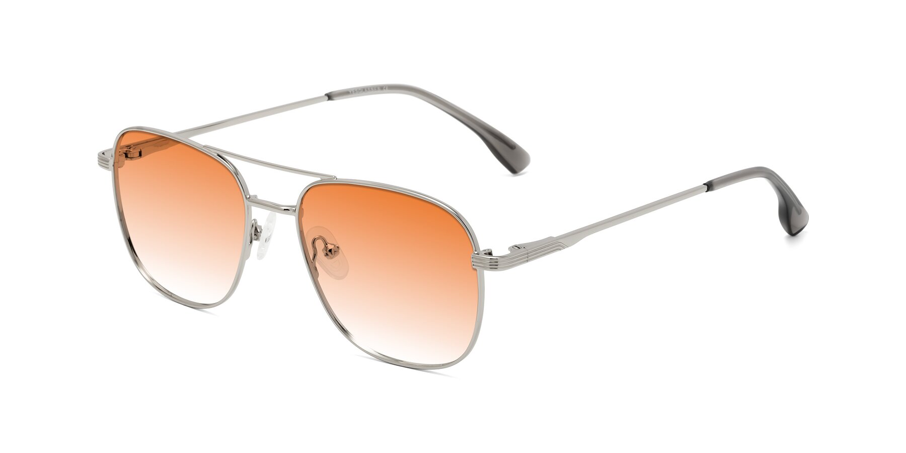 Angle of Summer in Silver with Orange Gradient Lenses